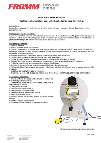 BROCHURE BANDEROLEUSE ORBITALE FV300 50