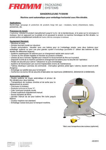 BROCHURE BANDEROLEUSE ORBITALE FV300 90