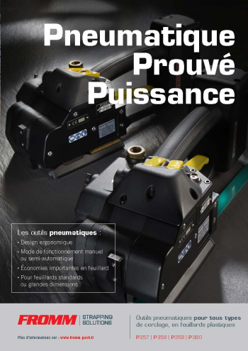 BROCHURE OUTILS DE CERCLAGE PNEUMATIQUE POUR FEUILLARDS PLASTIQUES P-SERIES - P357 P358 P359 P380